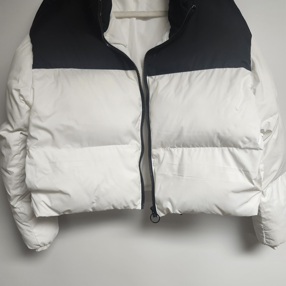 JustFab Black and White Puffer Jacket